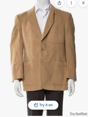 Christian Dior Monsieur Men's Camel hair Tan  Blazer